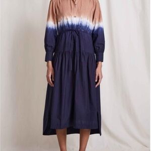 APIECE APART Organic Cotton oversized  Tie Dye Shibori Zabeta Shirt Dress